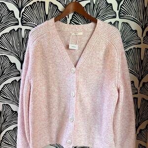 NWT Freshtaro Light Pink V-Neck Cardigan
